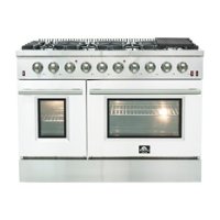 Forno Appliances - Galiano 6.58 Cu. Ft. Freestanding Gas Range with Convection Oven - White Door - White Door - Front_Zoom