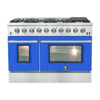 Forno Appliances - Galiano 6.58 Cu. Ft. Freestanding Gas Range with Convection Oven - Blue Door - Front_Zoom