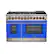Front. Forno Appliances - Capriasca 6.58 Cu. Ft. Freestanding Dual Fuel Electric Range with Convection Ovens - Blue Door - Blue.