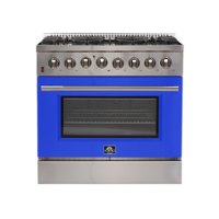 Forno Appliances - Galiano 5.36 Cu. Ft. Freestanding Dual Fuel Electric Range with Convection Oven - Blue Door - Dark Denim - Front_Zoom