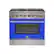 Front. Forno Appliances - Galiano 5.36 Cu. Ft. Freestanding Dual Fuel Electric Range with Convection Oven - Blue Door - Blue.