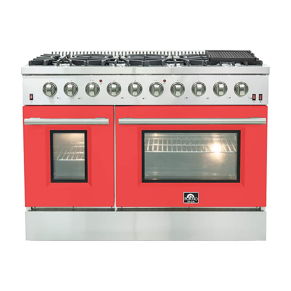 Forno Appliances - Galiano 6.58 Cu. Ft. Freestanding Gas Range with Convection Oven - Red - Front_Zoom