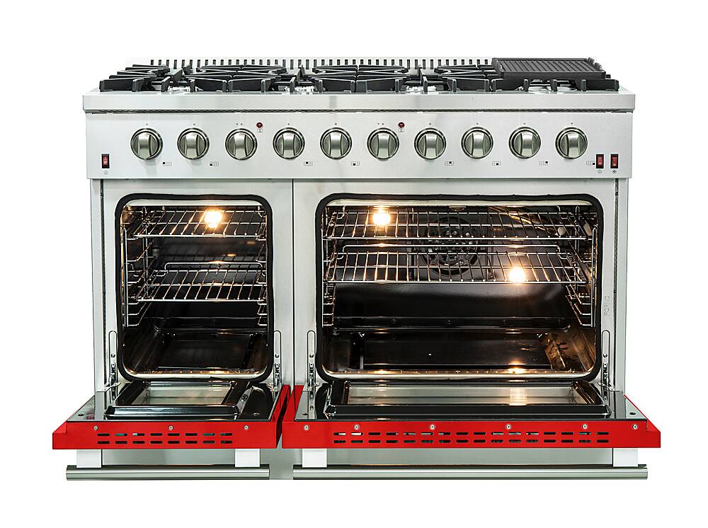 Alt View 1. Forno Appliances - Galiano 6.58 Cu. Ft. Freestanding Gas Range with Convection Oven - Red.