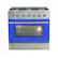 Front. Forno Appliances - Galiano 5.36 Cu. Ft. Freestanding Gas Range with Convection Oven - Blue Door - Blue.