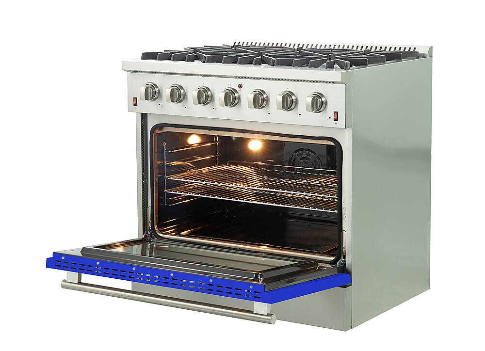 Alt View 2. Forno Appliances - Galiano 5.36 Cu. Ft. Freestanding Gas Range with Convection Oven - Blue.