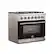 Angle. Forno Appliances - Capriasca 5.36 Cu. Ft. Freestanding Gas Range with Convection Oven - Black Door - Black.