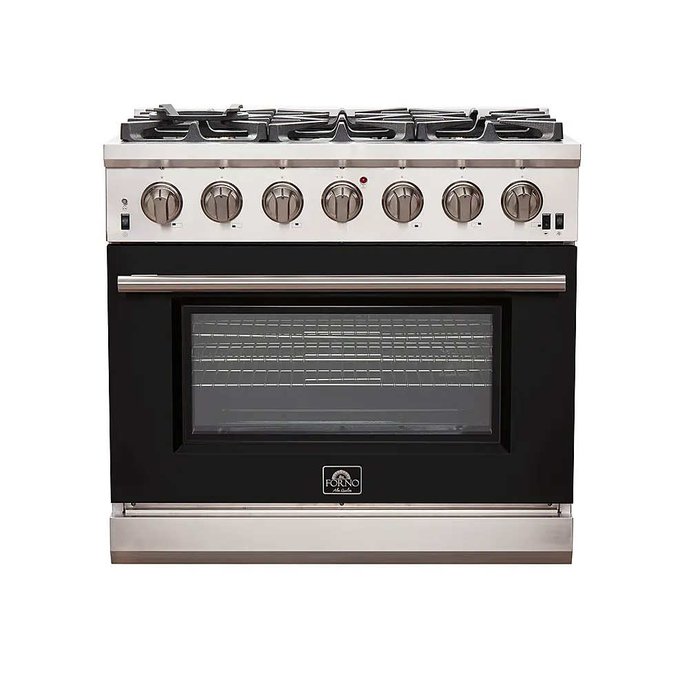 Forno Appliances - Capriasca 5.36 Cu. Ft. Freestanding Gas Range with Convection Oven - Black