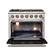 Alt View 1. Forno Appliances - Capriasca 5.36 Cu. Ft. Freestanding Gas Range with Convection Oven - Black Door - Black.
