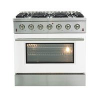 Forno Appliances - Galiano 5.36 Cu. Ft. Freestanding Gas Range with Convection Oven - White Door - White - Front_Zoom
