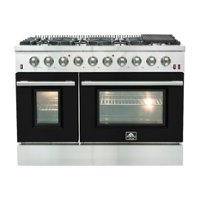 Forno Appliances - Galiano 6.58 Cu. Ft. Freestanding Gas Range with Convection Oven - Black Door - Front_Zoom