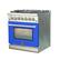 Left. Forno Appliances - Capriasca 4.32 Cu. Ft. Freestanding Dual Fuel Electric Range with Convection Oven - Blue Door - Blue.