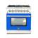 Front. Forno Appliances - Capriasca 4.32 Cu. Ft. Freestanding Dual Fuel Electric Range with Convection Oven - Blue Door - Blue.