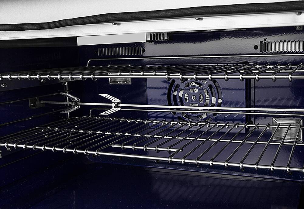 Alt View 13. Forno Appliances - Capriasca 6.58 Cu. Ft. Freestanding Gas Range with Convection Ovens - Blue Door - Blue.