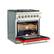 Alt View 1. Forno Appliances - Capriasca 4.32 Cu. Ft. Freestanding Dual Fuel Electric Range with Convection Oven - Red Door.
