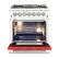 Left. Forno Appliances - Capriasca 4.32 Cu. Ft. Freestanding Dual Fuel Electric Range with Convection Oven - Red Door.