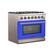 Angle. Forno Appliances - Capriasca 5.36 Cu. Ft. Freestanding Gas Range with Convection Oven - Blue Door - Blue.