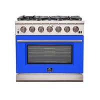 Forno Appliances - Capriasca 5.36 Cu. Ft. Freestanding Gas Range with Convection Oven - Blue Door - Blue - Front_Zoom