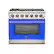 Front. Forno Appliances - Capriasca 5.36 Cu. Ft. Freestanding Gas Range with Convection Oven - Blue Door - Blue.