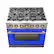 Alt View 12. Forno Appliances - Capriasca 5.36 Cu. Ft. Freestanding Gas Range with Convection Oven - Blue Door - Blue.