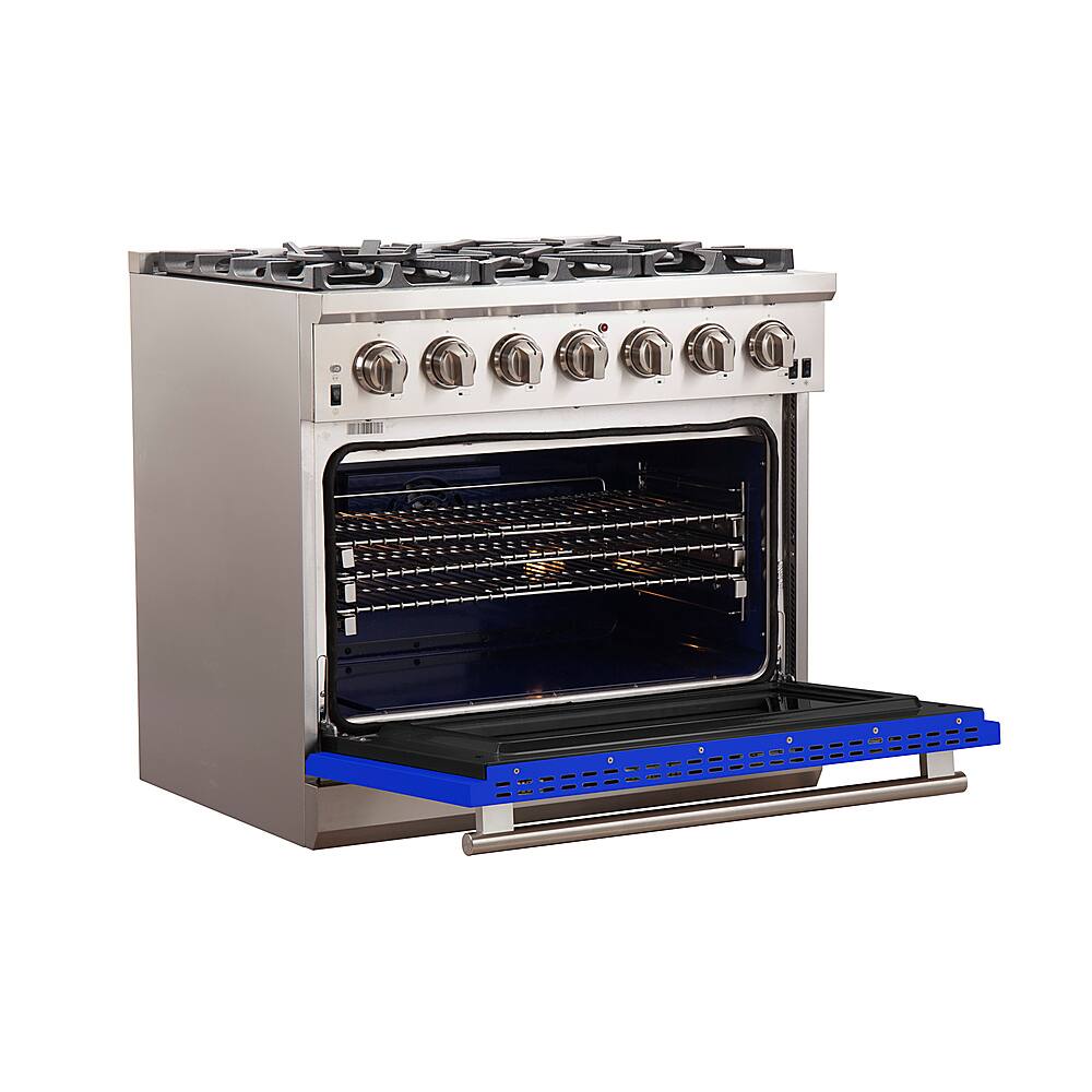 Forno Appliances - Capriasca 5.36 Cu. Ft. Freestanding Gas Range with Convection Oven - Blue