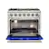 Left. Forno Appliances - Capriasca 5.36 Cu. Ft. Freestanding Gas Range with Convection Oven - Blue Door - Blue.