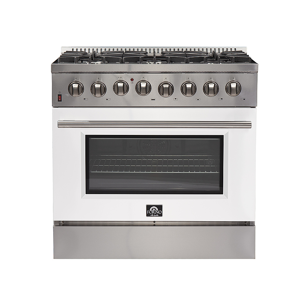 Forno Appliances Galiano 5.36 Cu. Ft. Freestanding Dual Fuel Range with Convection Oven White Door White FFSGS6156-36WHT - Best Buy