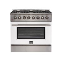 Forno Appliances - Galiano 5.36 Cu. Ft. Freestanding Dual Fuel Electric Range with Convection Oven - White Door - White - Front_Zoom
