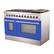Angle. Forno Appliances - Galiano 6.58 Cu. Ft. Freestanding Dual Fuel Range with Convection Oven and Griddle - Blue.
