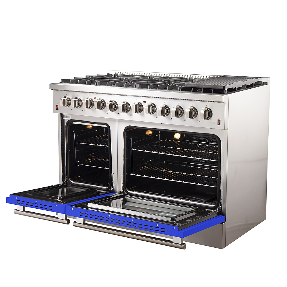 Forno Appliances Galiano 6.58 Cu. Ft. Freestanding Dual Fuel Electric Range  with Convection Oven Blue Door Blue FFSGS6156-48BLU - Best Buy