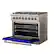 Alt View 1. Forno Appliances - Capriasca 5.36 Cu. Ft. Freestanding Dual Fuel Electric Range with Convection Oven - Blue Door - Blue.