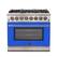 Front. Forno Appliances - Capriasca 5.36 Cu. Ft. Freestanding Dual Fuel Electric Range with Convection Oven - Blue Door - Blue.