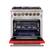 Alt View 1. Forno Appliances - Capriasca 4.32 Cu. Ft. Freestanding Gas Range with Convection Oven - Red Door - Red.