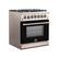 Angle. Forno Appliances - Capriasca 4.32 Cu. Ft. Freestanding Gas Range with Convection Oven - Black Door - Black.