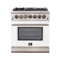 Forno Appliances - Capriasca 4.32 Cu. Ft. Freestanding Gas Range with Convection Oven - White Door - White - Front_Zoom