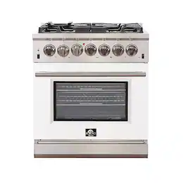Forno Appliances - Capriasca 4.32 Cu. Ft. Freestanding Gas Range with Convection Oven - White