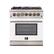 Front. Forno Appliances - Capriasca 4.32 Cu. Ft. Freestanding Gas Range with Convection Oven - White Door - White.