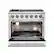 Left. Forno Appliances - Capriasca 5.36 Cu. Ft. Freestanding Gas Range with Convection Oven - White.