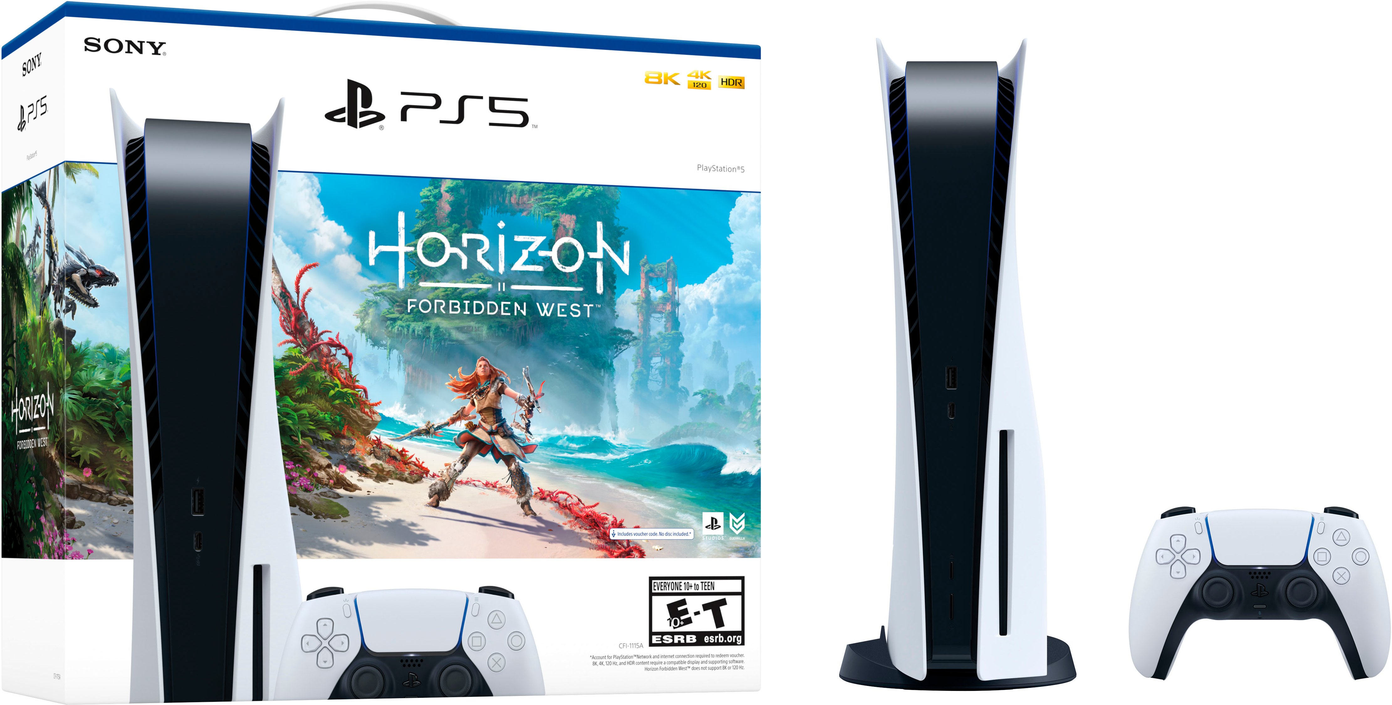 Best Buy: Sony PlayStation 5 Console – Horizon Forbidden West Bundle White  1000032000