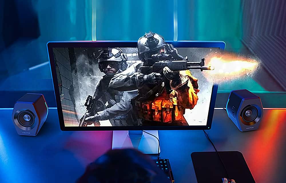 Alt View 12. Edifier - G2000 2.0 Bluetooth Gaming Speakers with RGB Lighting (2-Piece) - Black.