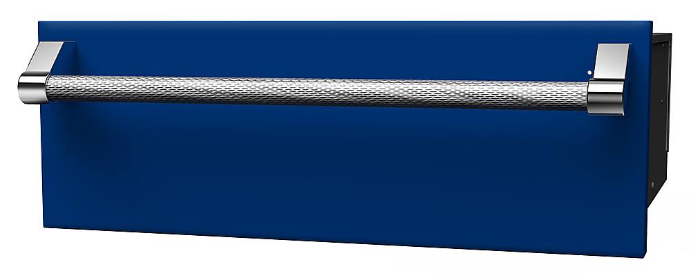 Angle. Hestan - 30" Warming Drawer - Blue.