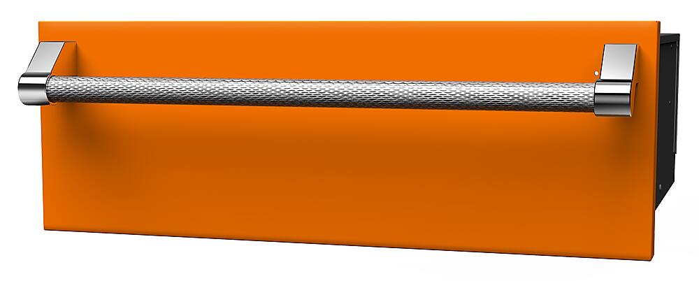Angle. Hestan - 30" Warming Drawer - Orange.