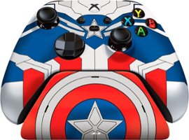 Razer - Wireless Controller & Quick Charging Stand for Xbox - Captain America Edition - Front_Zoom