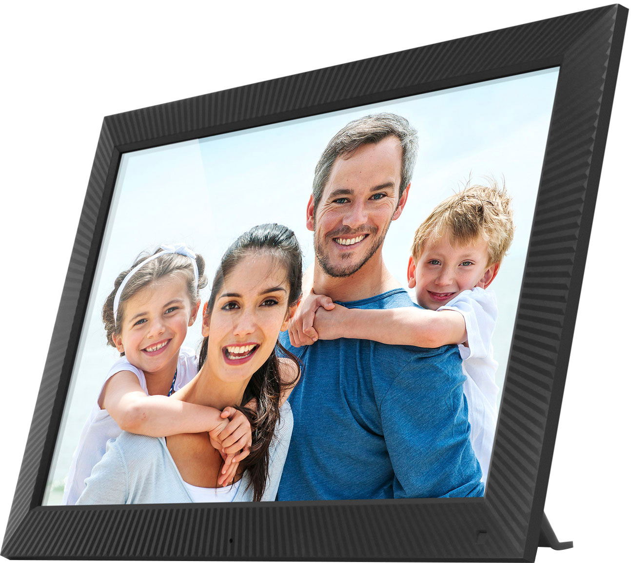 Angle View: Aluratek - 19" Touchscreen LCD Wi-Fi Digital Photo Frame - Black
