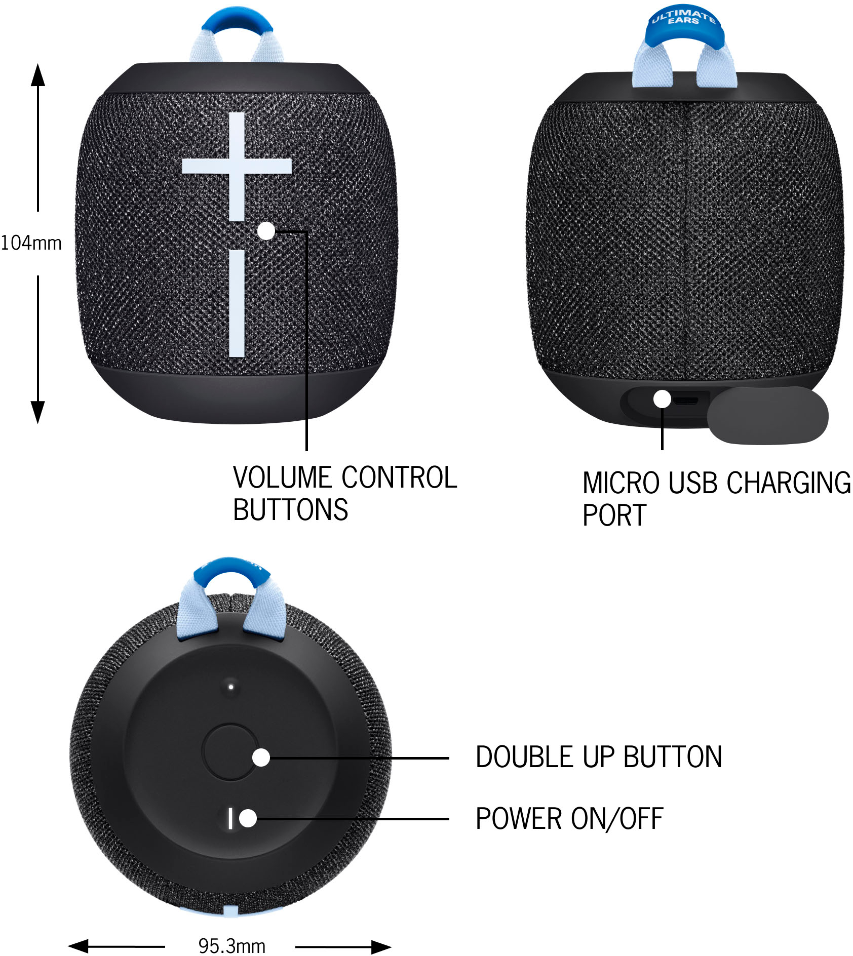 Ultimate Ears WONDERBOOM 3 Portable Bluetooth Mini Speaker with