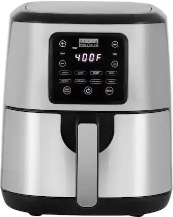 Front. Bella Pro Series - 4.2-qt. Digital Air Fryer - Stainless Steel Finish.