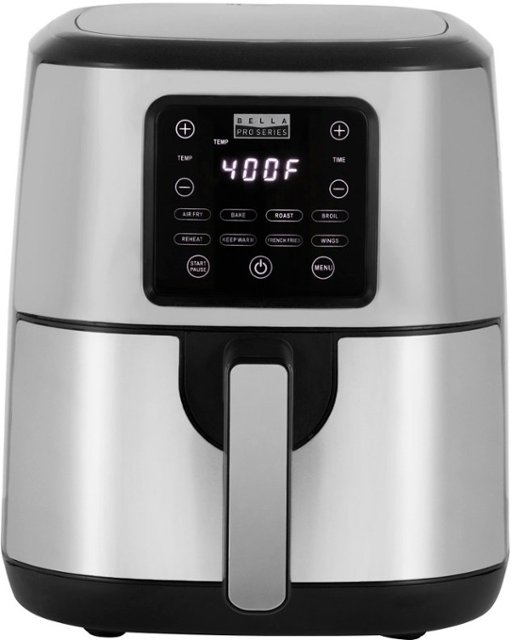 Front Zoom. Bella Pro Series - 4.2-qt. Digital Air Fryer - Stainless Steel Finish.