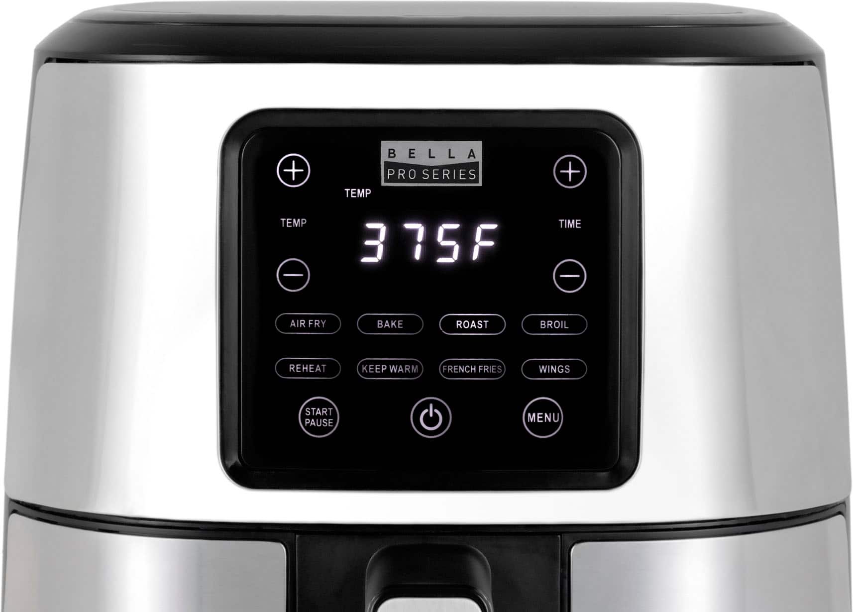 Alt View 12. Bella Pro Series - 4.2-qt. Digital Air Fryer - Stainless Steel Finish.