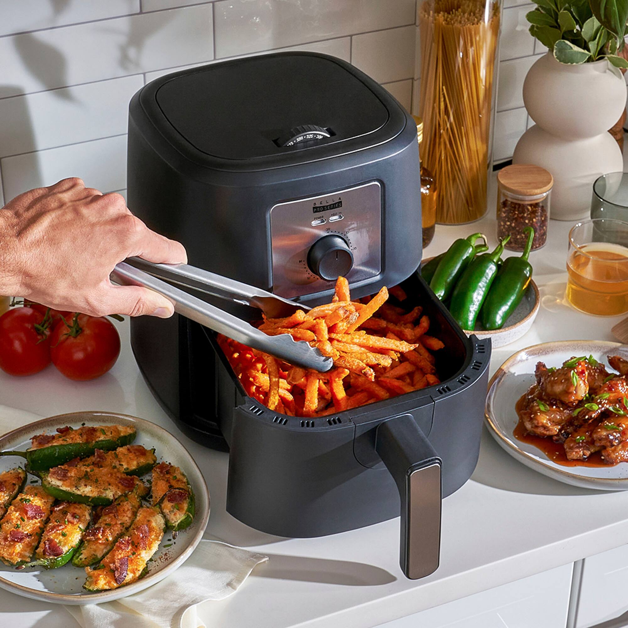 Zoom in on Alt View Zoom 13. Bella Pro Series - 4.2-qt. Analog Air Fryer - Ink Blue.