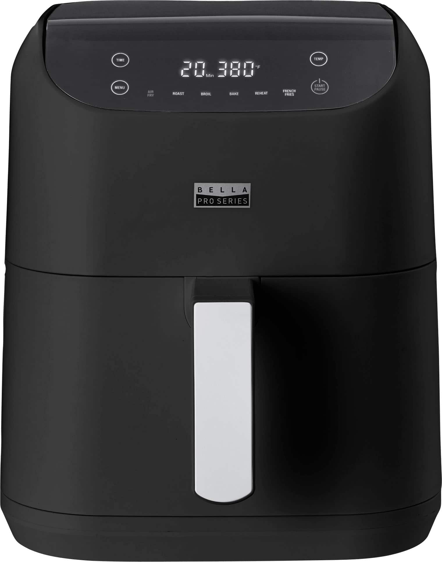 Front. Bella Pro Series - 6-qt. Digital Air Fryer - Black.