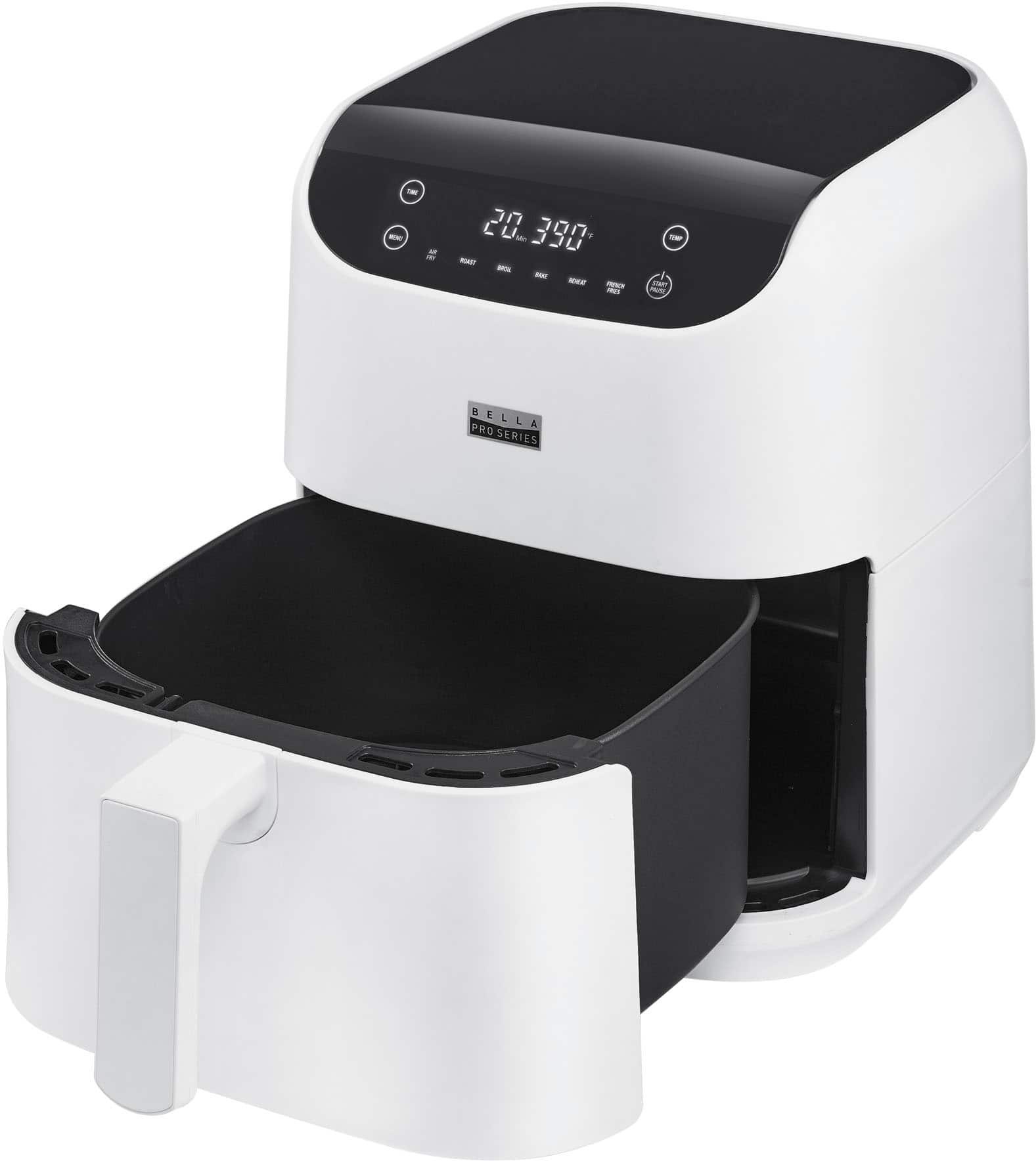 Angle. Bella Pro Series - 6-qt. Digital Air Fryer - White.